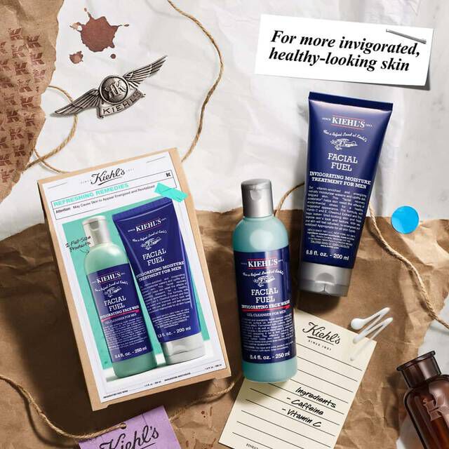 Refreshing Remedies Gift Set on top of paper with elements scattered around​