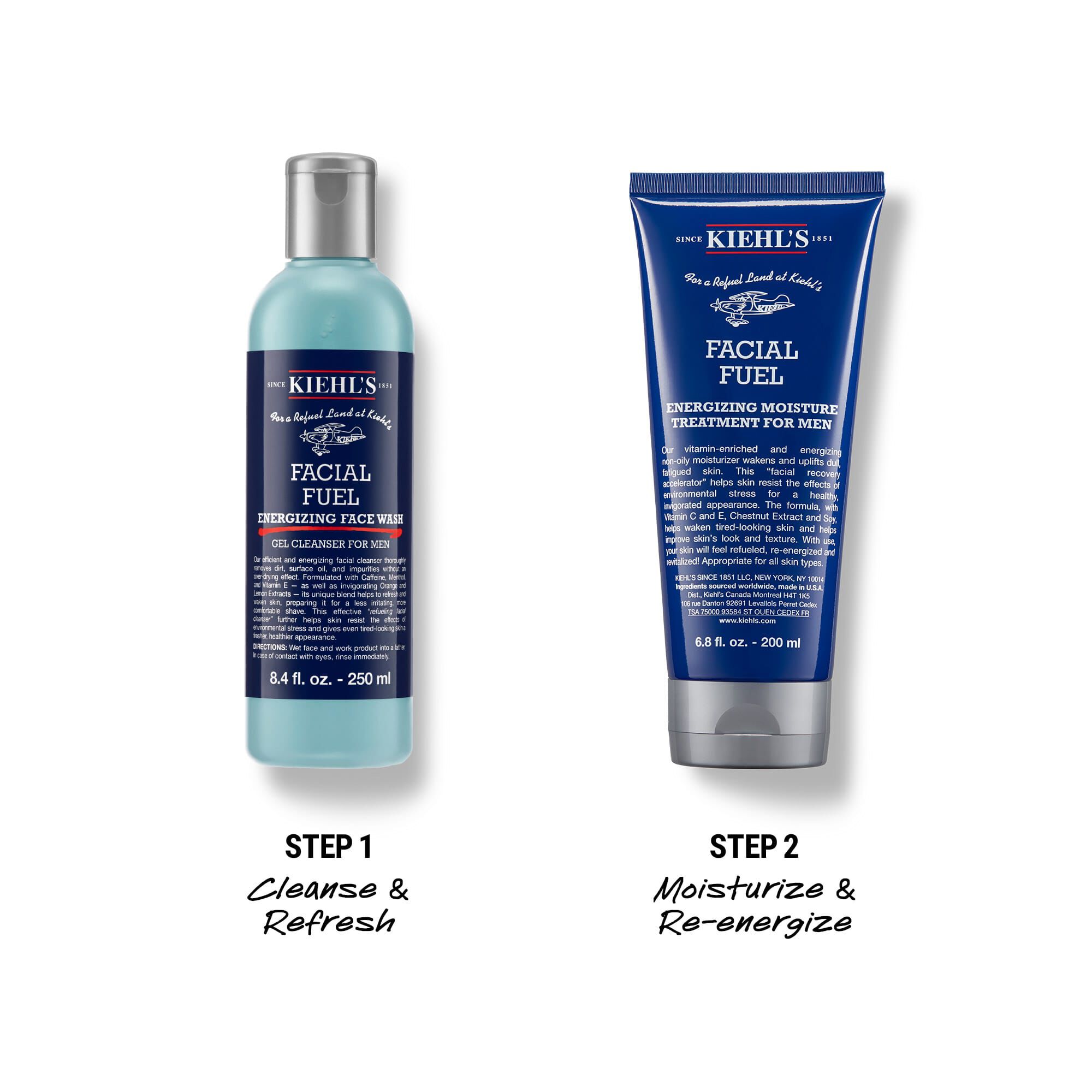 مجموعة كيلز فيشل فيول المبدئية للعناية بالبشرة للرجال