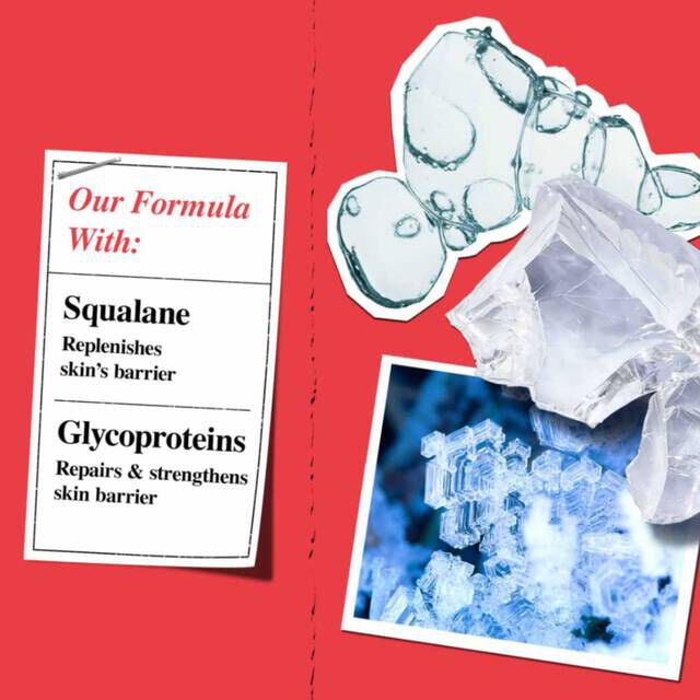 Glacial Glycoprotein, Squalane, ingredient molecules and textures​