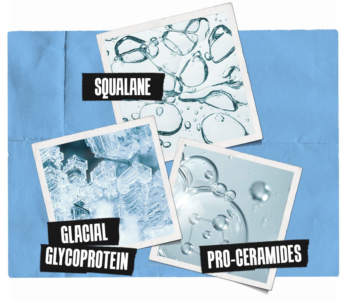 Ingredient illustration for Squalane, Glacial Glycoprotein, and Pro-Ceramides
